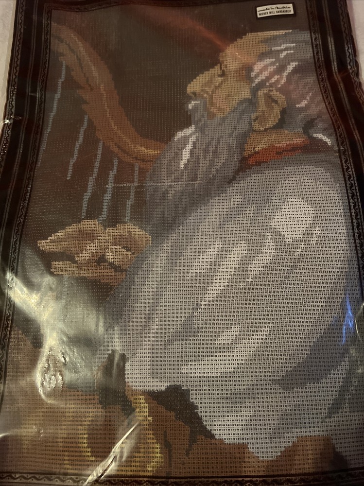 needlepoint canvas handpainted