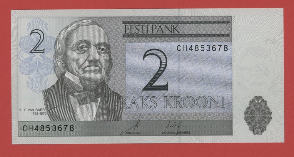 ESTONIA  2  KROONI  2006   PICK # 85a UNC.