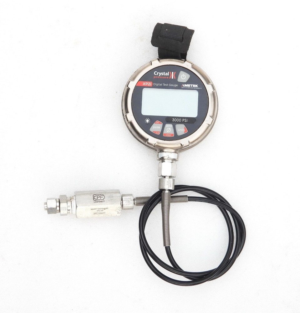 AMETEK CRYSTAL PRESSURE MODEL XP2i DIGITAL TEST GAUGE METER 3000PSI
