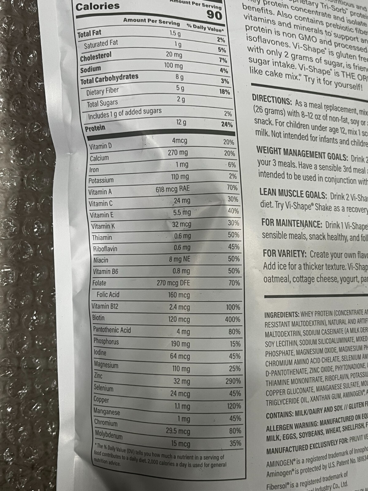 Visalus Vi Shape Nutritional Shake Mix (24 Servings) Free Shipping Exp:05/25