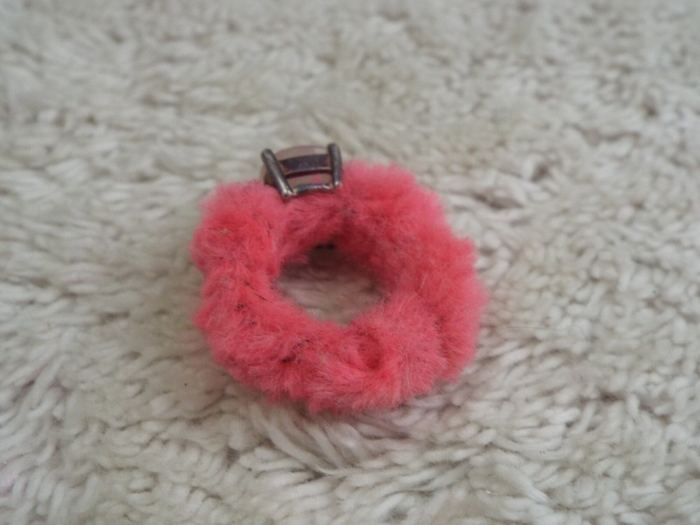 Pink Rhinestone Rose Quartz Ring ~ Size 3 (B30)