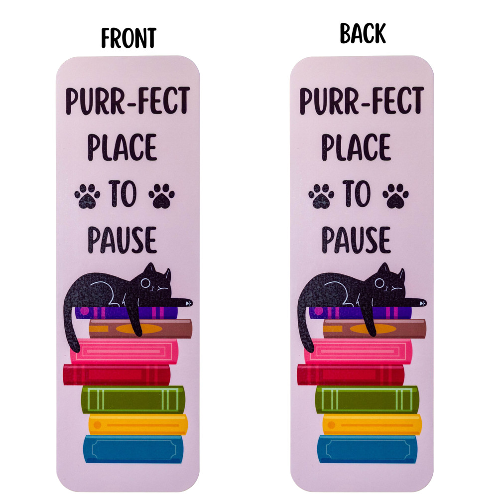 Cat Bookmark, Bookish Gifts, Laminated Bookmark