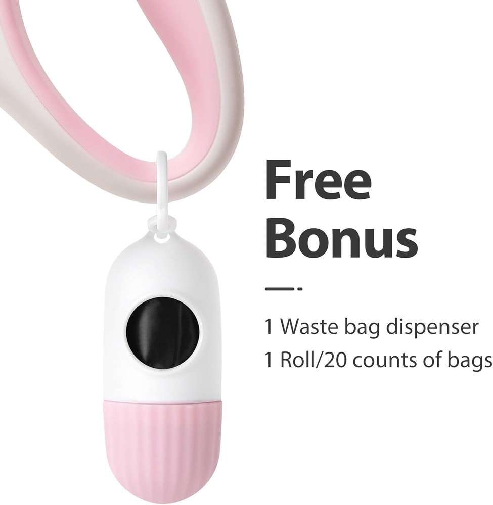 Nylon Tape Leash with Dispenser, Reflective Design