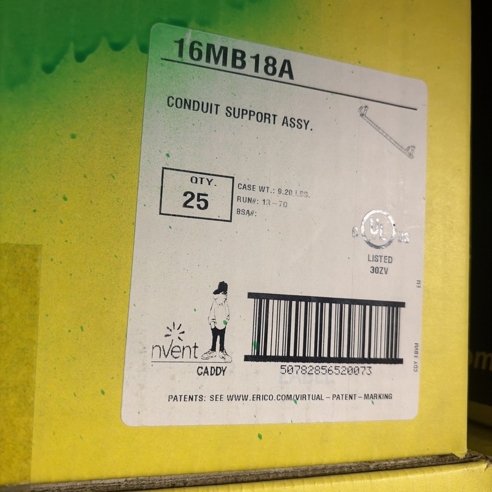 16MB18A Caddy 1” Conduit Support Assy. New 25ea Case