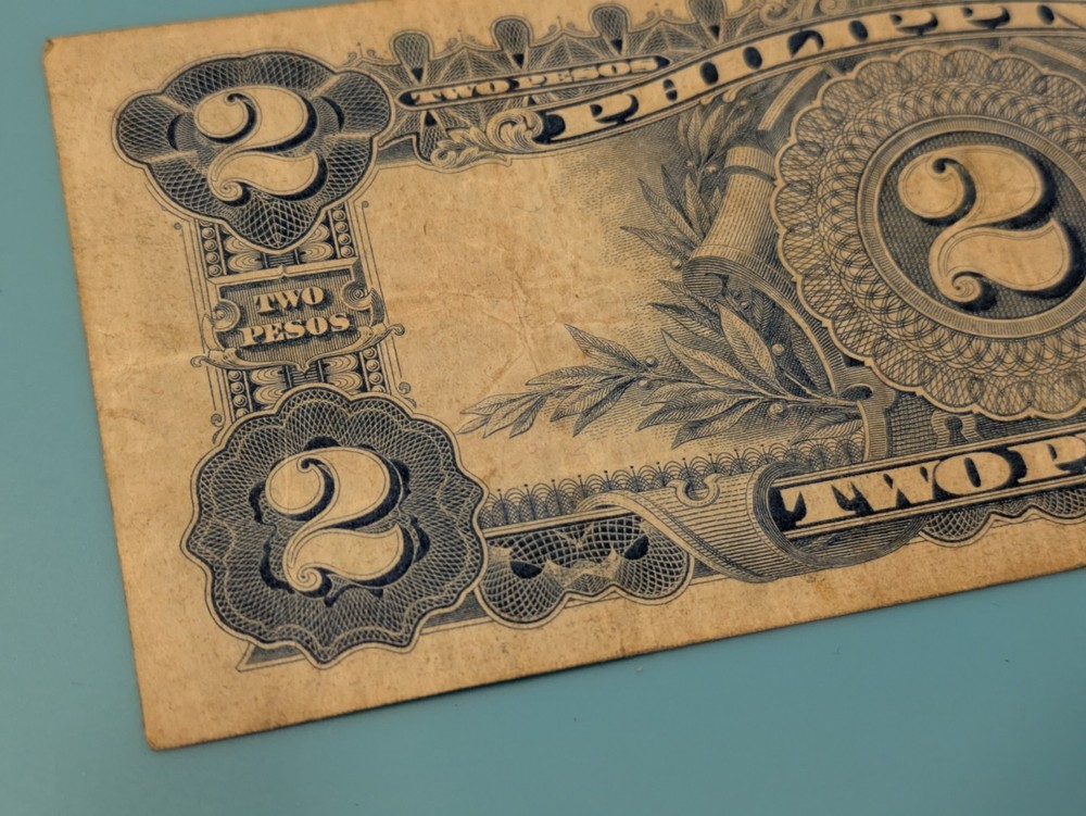 1936 2 Peso Philippines. Better Grade Note