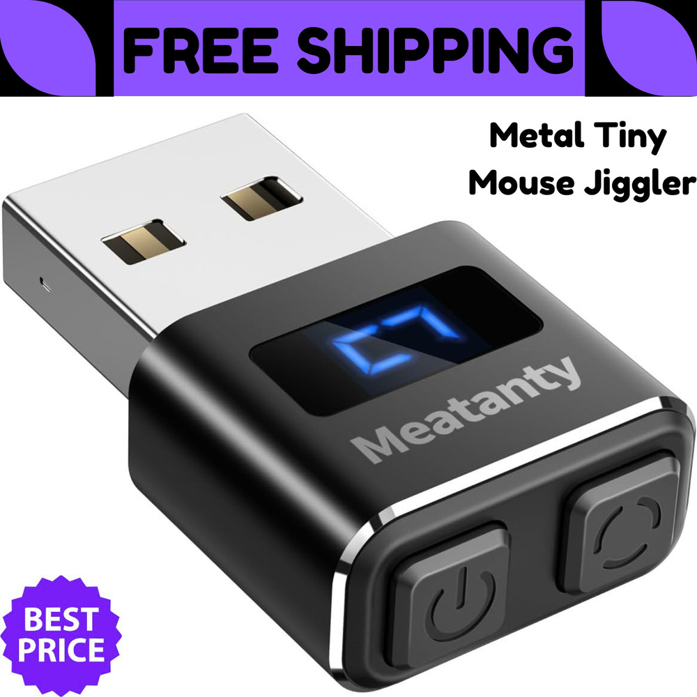 Meatanty Metal Tiny Mouse Jiggler, USB Mouse Mover Undetectable, Automatic With