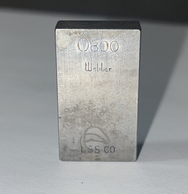 .800 Starrett-Webber Gage Block Used