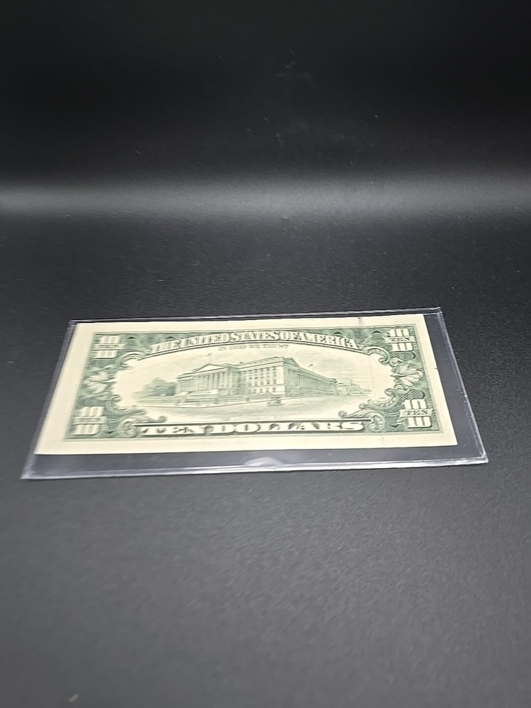 ((Gutter Fold Error)) $10 1990 Federal Reserve Note