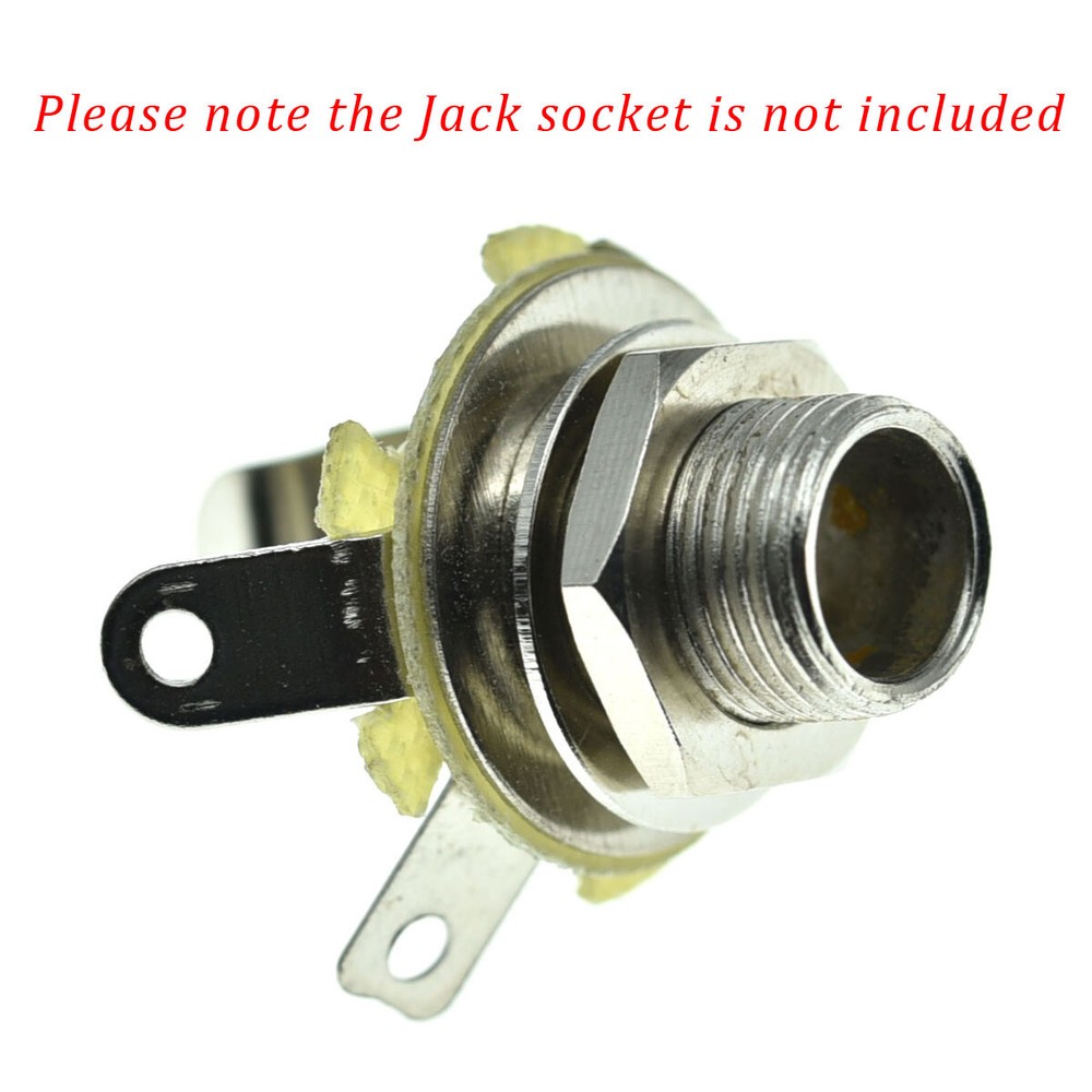 KAISH 20x Guitar Input Output Jack Socket Nut & Washer Metric Jack Nuts Nickel