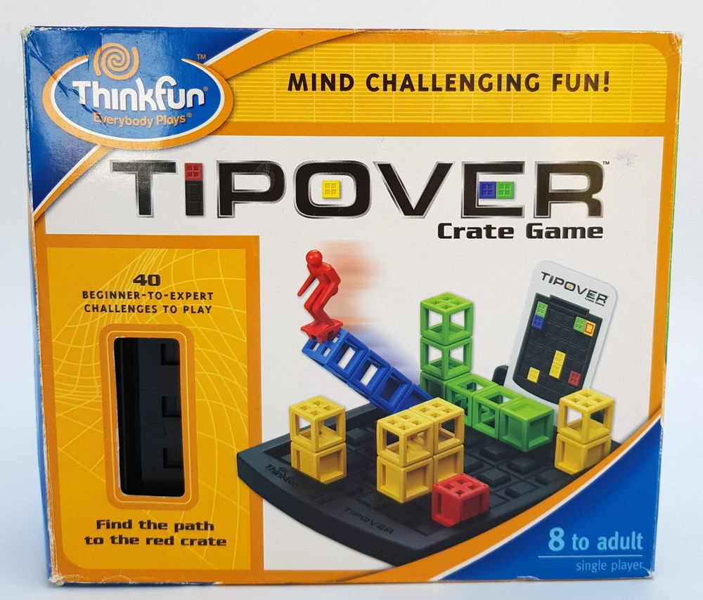 ThinkFun Tipover Tip Over Crate Logic Puzzle Game Strategy Challenge Stem 8+