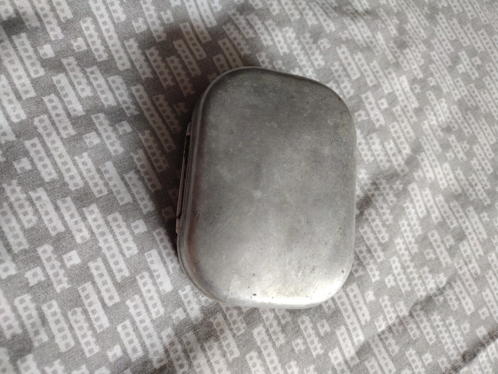 WW2 British Army Aluminium Soap Container Tin 1945