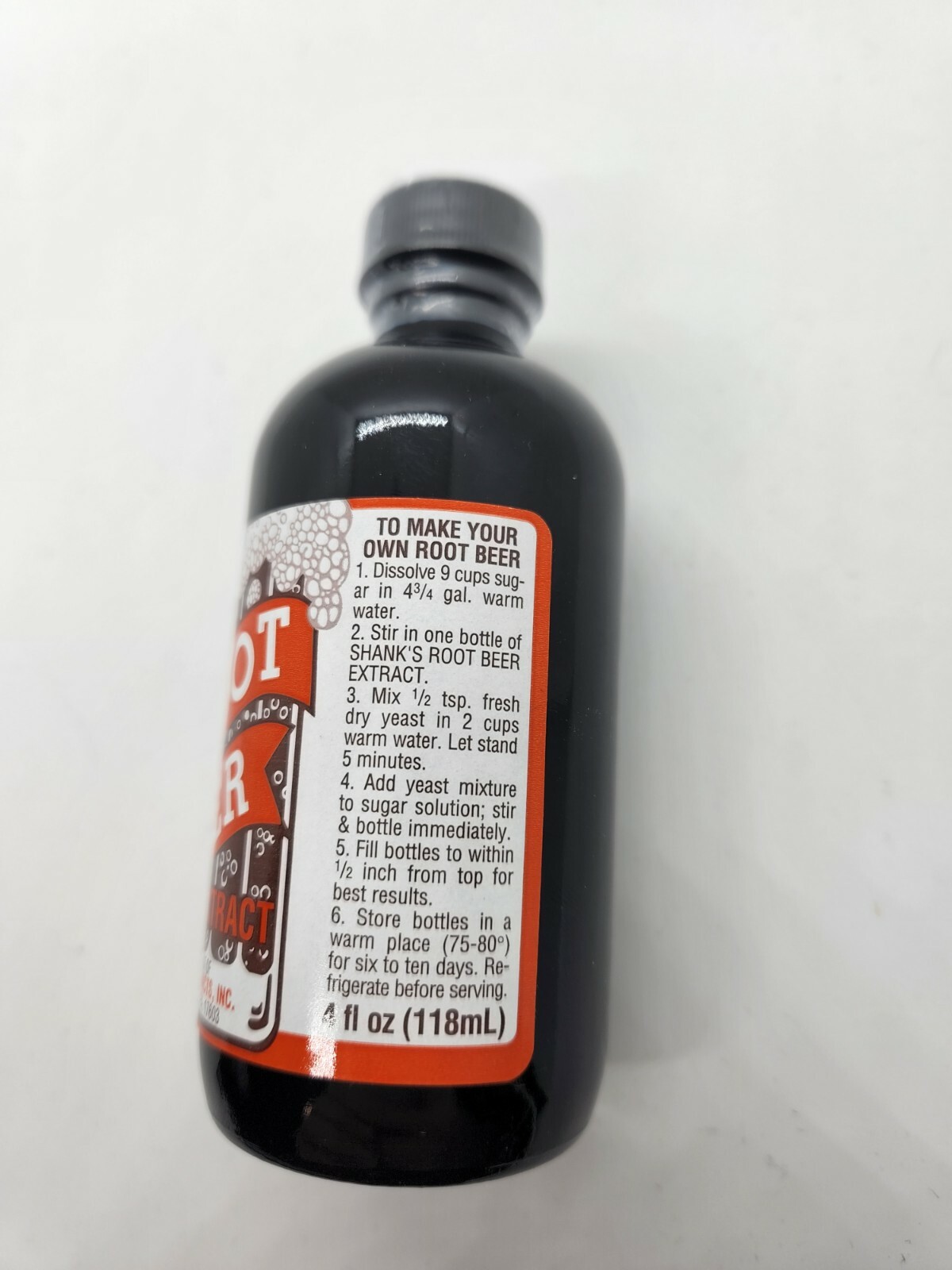 Shanks 4 oz ROOT BEER EXTRACT Glass Bottle Concentrate - Make Homemade Soda Pop