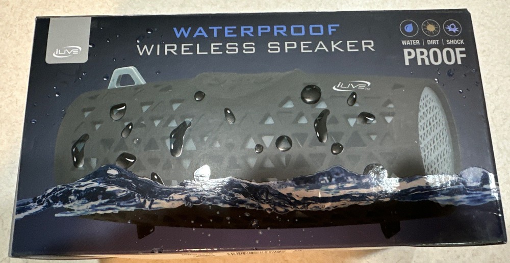 New iLive Waterproof Wireless Bluetooth  ISBW337BU