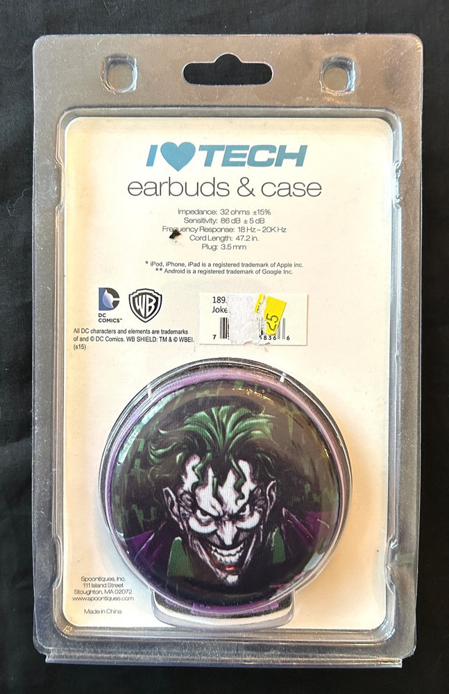 JOKER EARBUDS & CASE (ANDROID & APPLE PRODUCTS) - DC COMICS