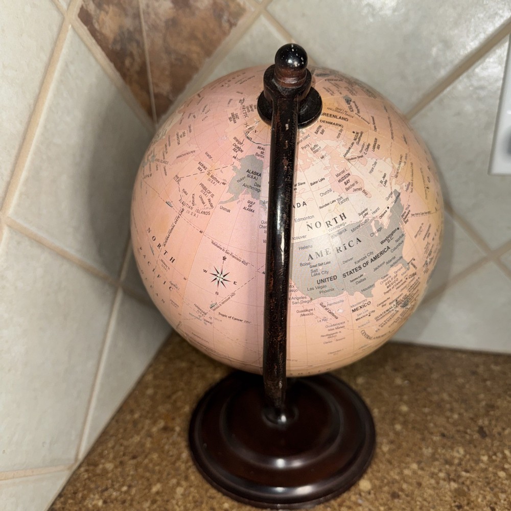 Vintage World Globe On Stand