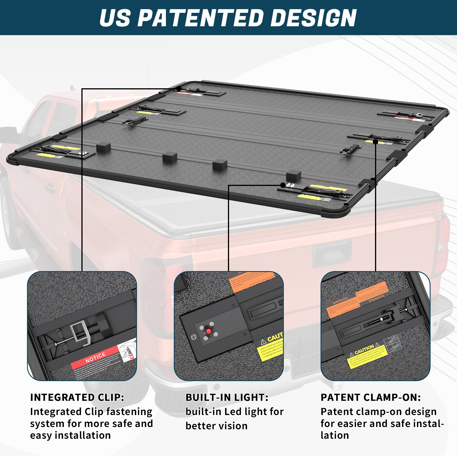 4-Fold 5.5FT Hard Truck Bed Tonneau Cover Fit 2009-2014 Ford F150 Waterproof