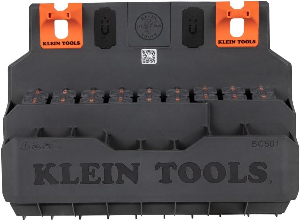 Klein Tools BC501S S-Hook Hard Tool Storage Module, 18 Compartments, Black
