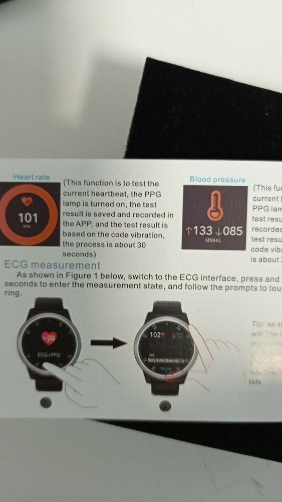 smart watch with cardio control functions - open box -