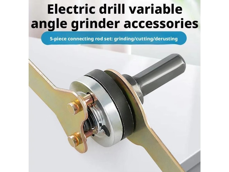 10mm 5Pcs Drill to Angle Grinder Adapter Set – Variable Rod Converter Tool
