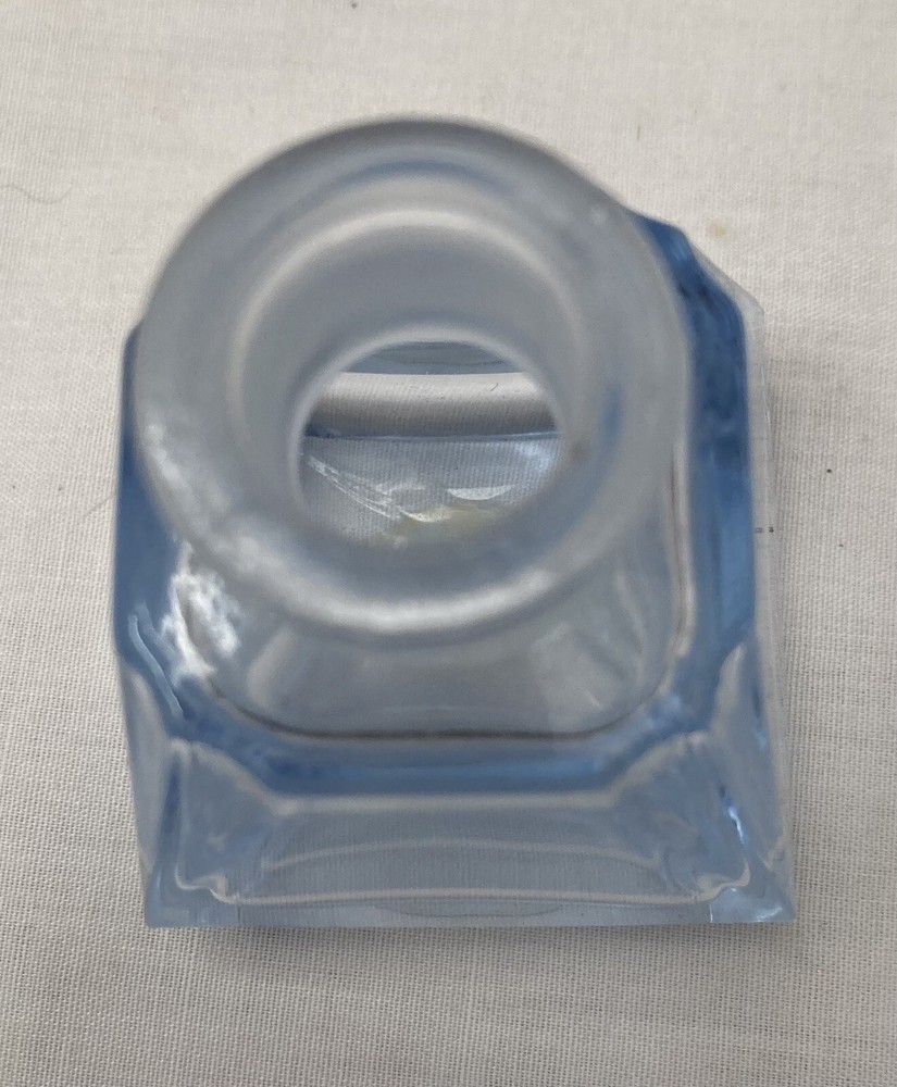 Blue Crystal Perfume Bottle West Germany