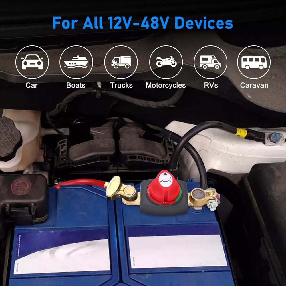 High Performance Battery Switch Replacement DC 12-48V 275A Wide Compatibility