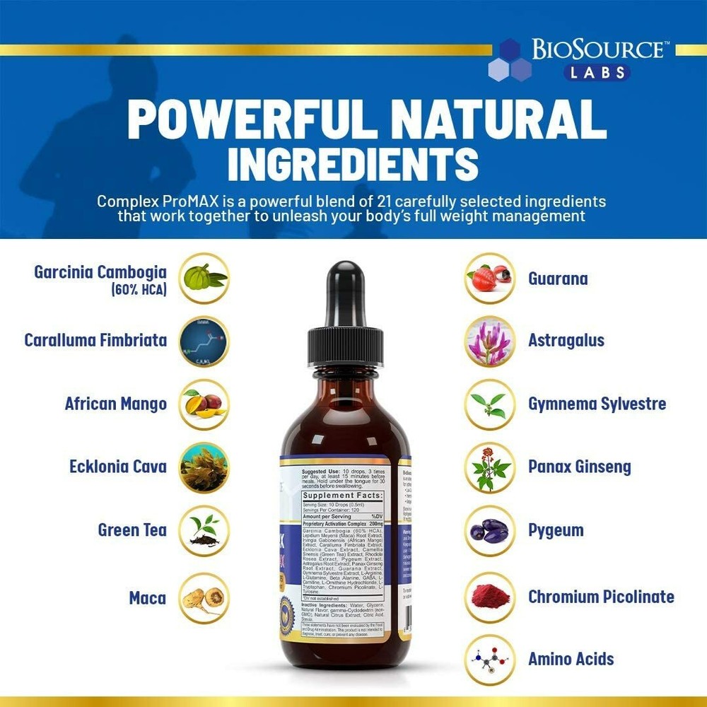 BioSource Labs Complex ProMAX Premium Diet Drops - 2 oz Bottle