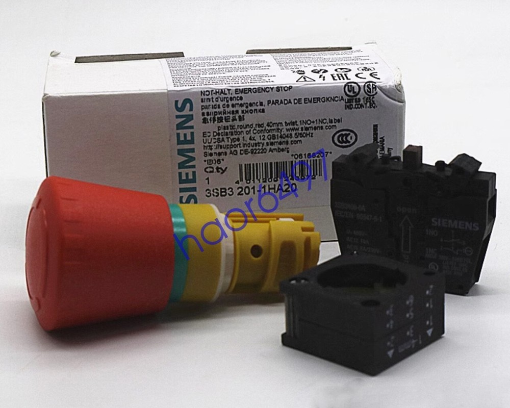 1pcs SIEMENS push button switch 3SB3201-1HA20 1NC+1NO