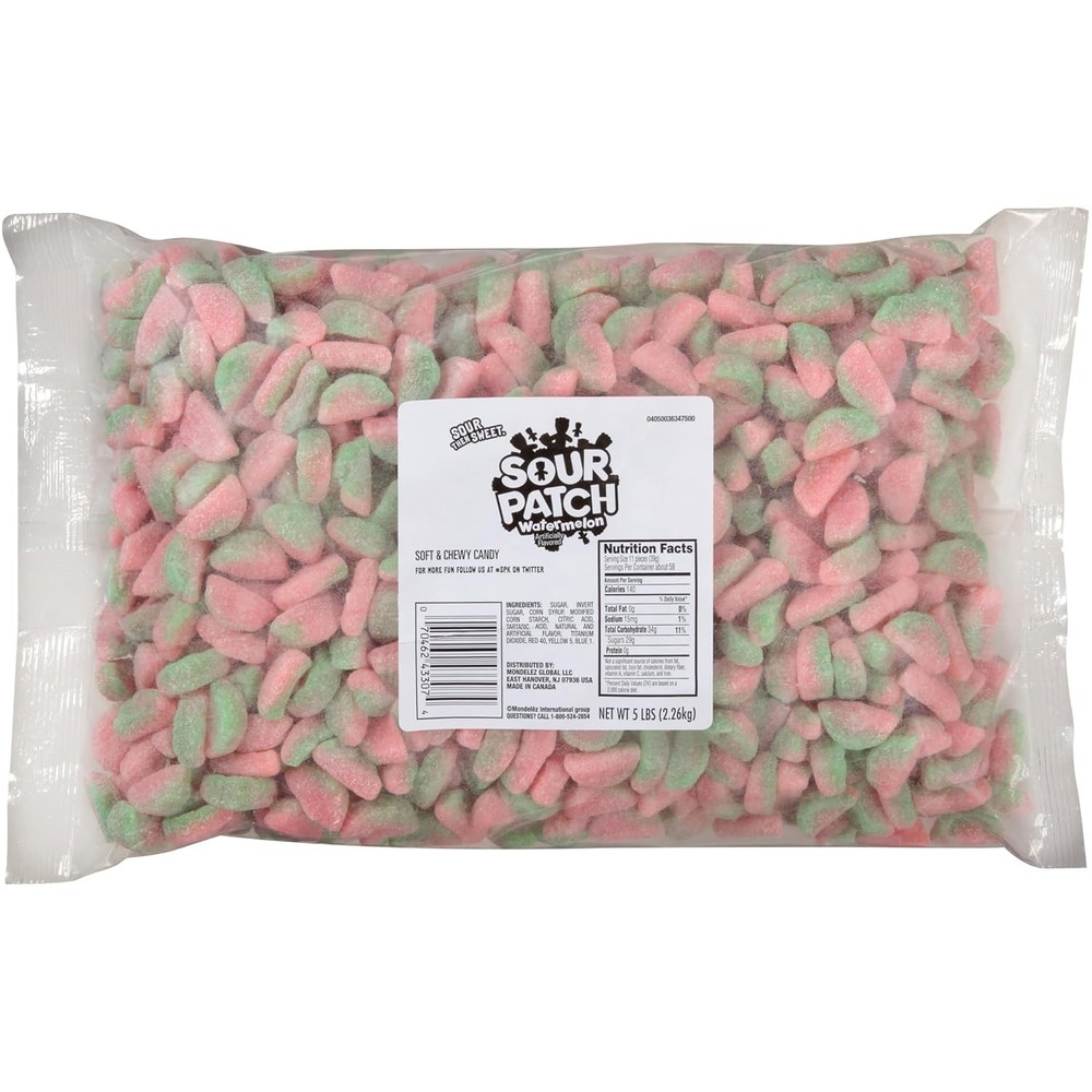 SOUR PATCH KIDS Watermelon Soft & Chewy Candy 5LB Bag