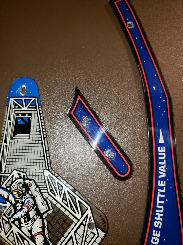 Williams SPACE SHUTTLE Pinball Plastics (3 Pieces)