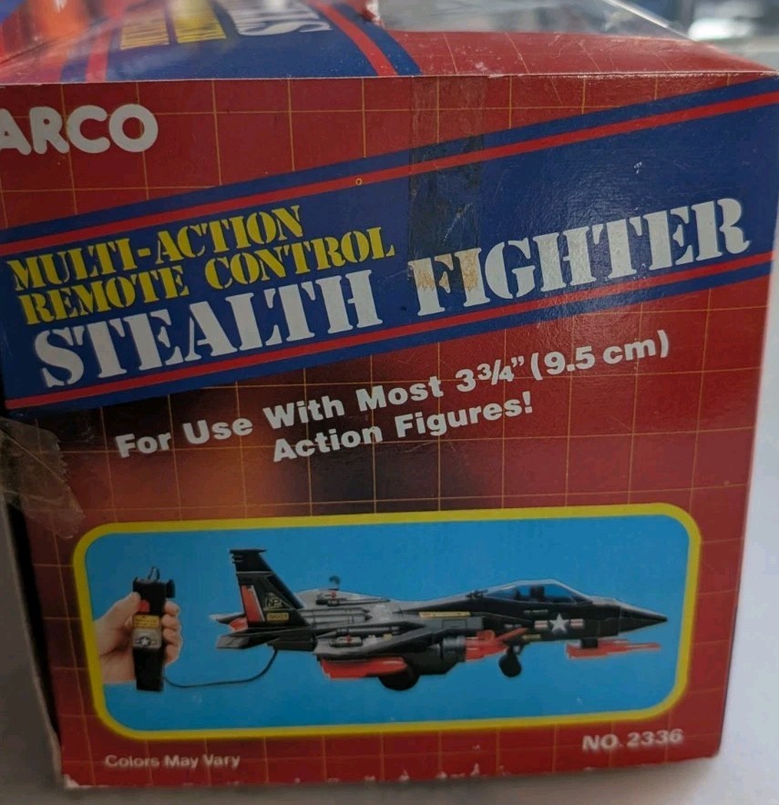 Arco Multi Action Remote Control Stealth Fighter In Box 2336 Flashing Lights