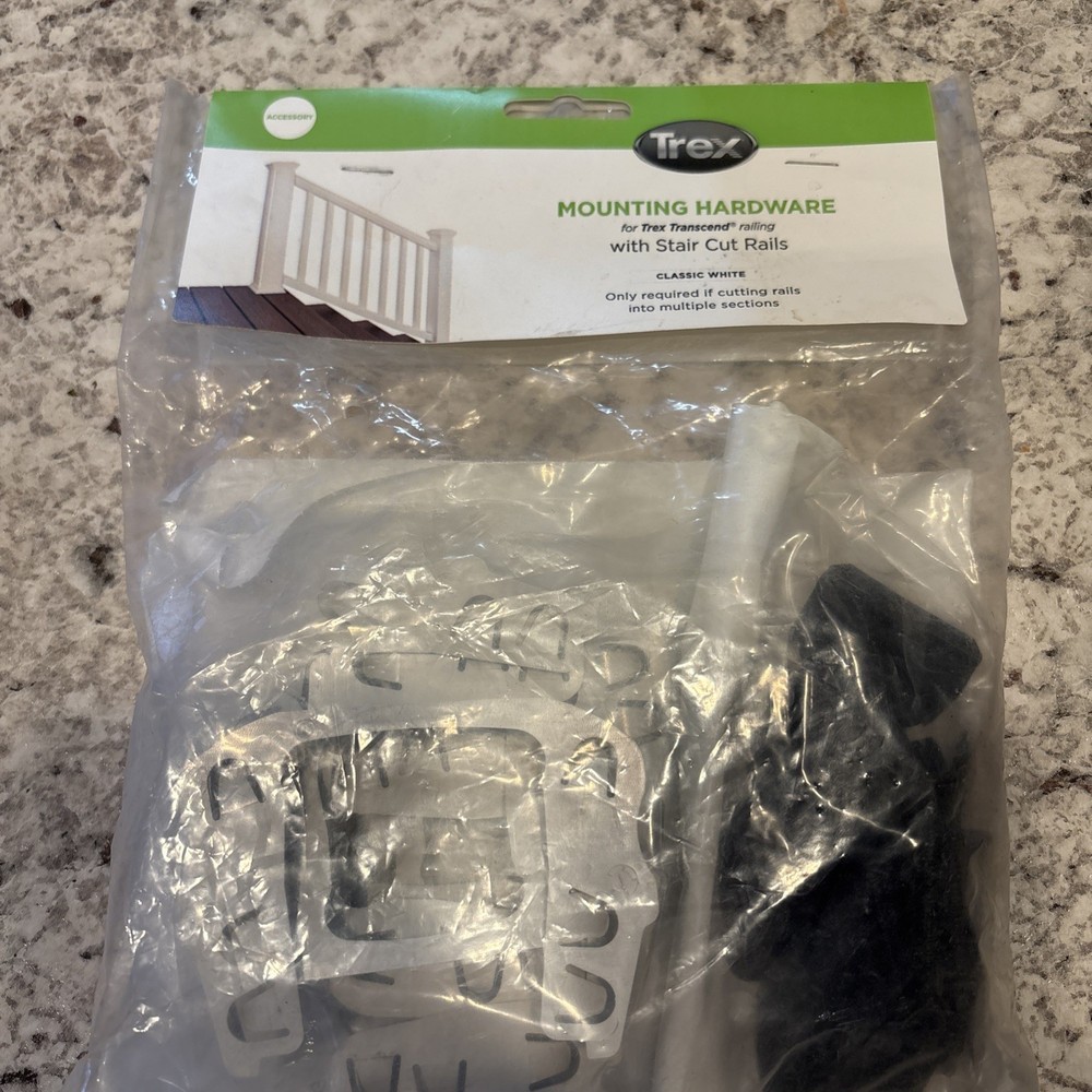 Trex. Mounting Hardware. Accessory. for Stair  cut rails Classic White