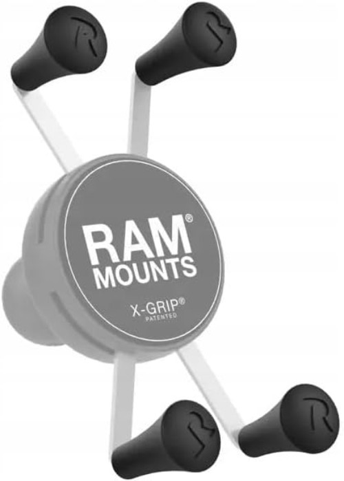 RAM X-Grip Replacement Caps - 4-Pack Black Rubber with Adhesive Mounting