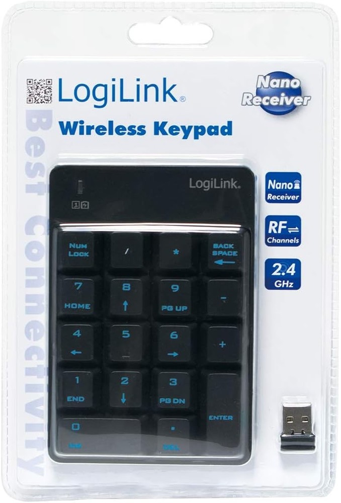 LogiLink ID0120 Wireless Numeric Keypad with 18 Keys