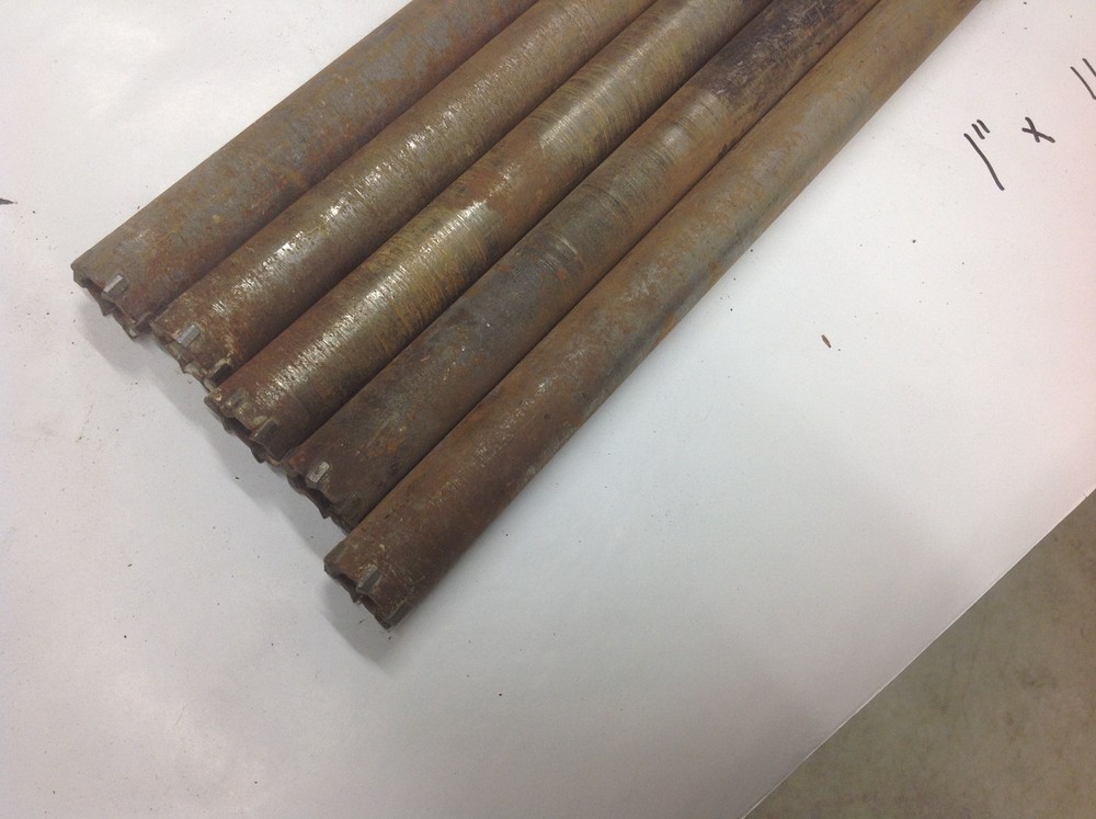 (5) 1" x 14" Long 11 Thread Concrete Core Drill Bit USED black.