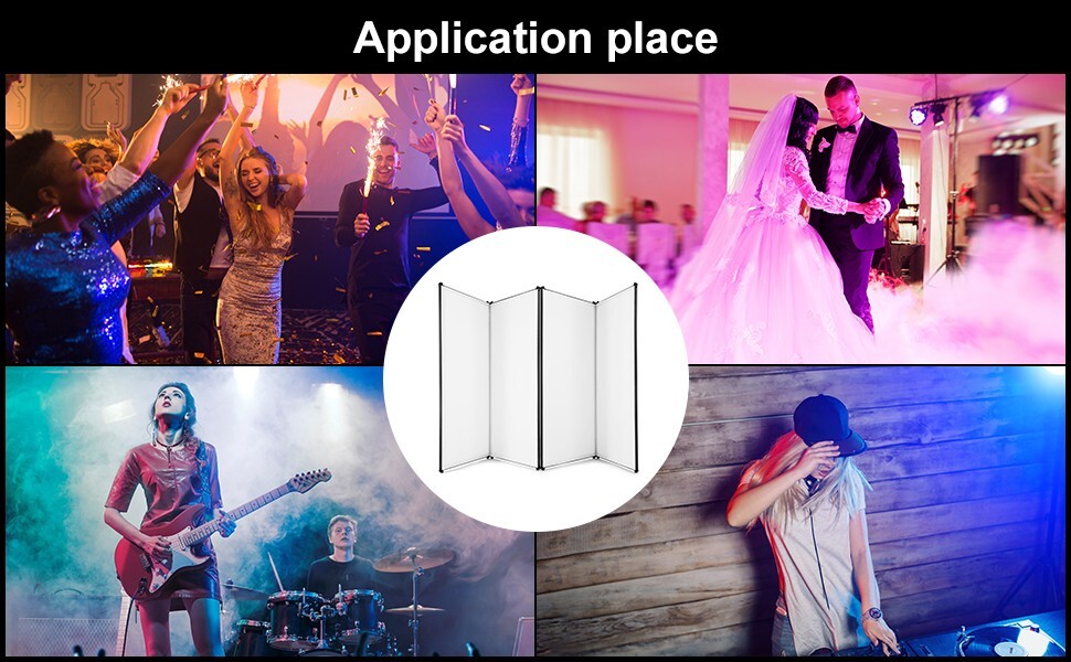 PRORECK DJ Event Facade Booth Panels Portable Foldable Black & White Carry Bag