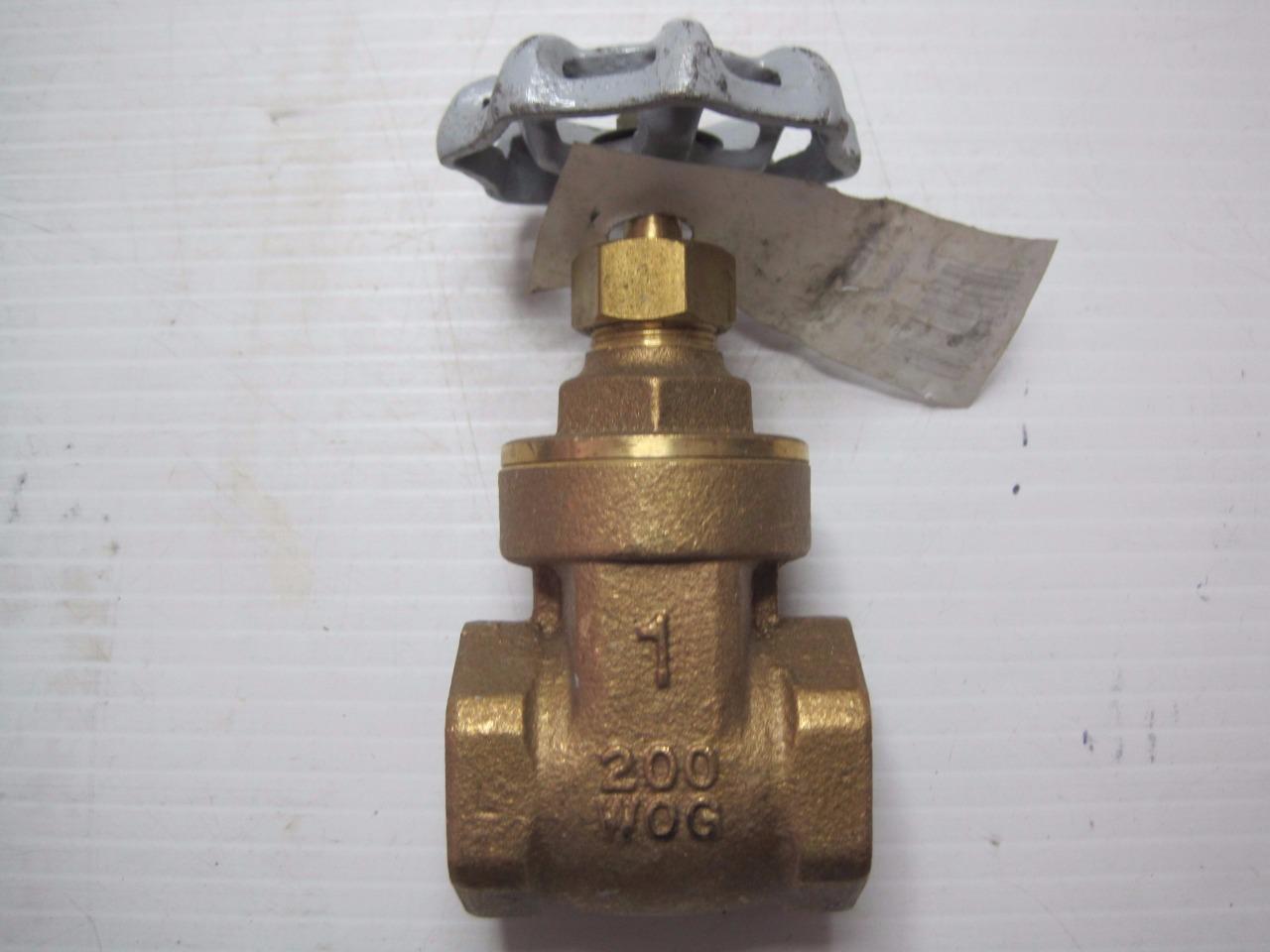8614 Nibco TI1 TI Brass 200 WOG 1" 1 inch NPT Gate Valve NOS FREE ship USA