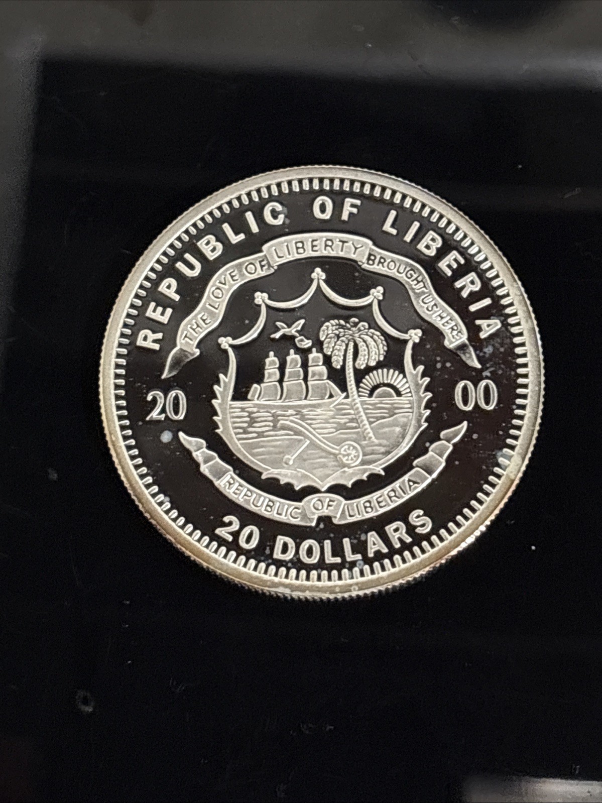 $20 Stonewall Jackson .999 Fine Silver Liberia Made In Germany 2000