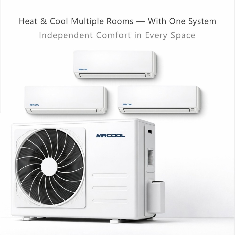 MRCOOL 3 Zone Mini Split DIY Multi Zone Ductless Heat Pump Split AC 230V