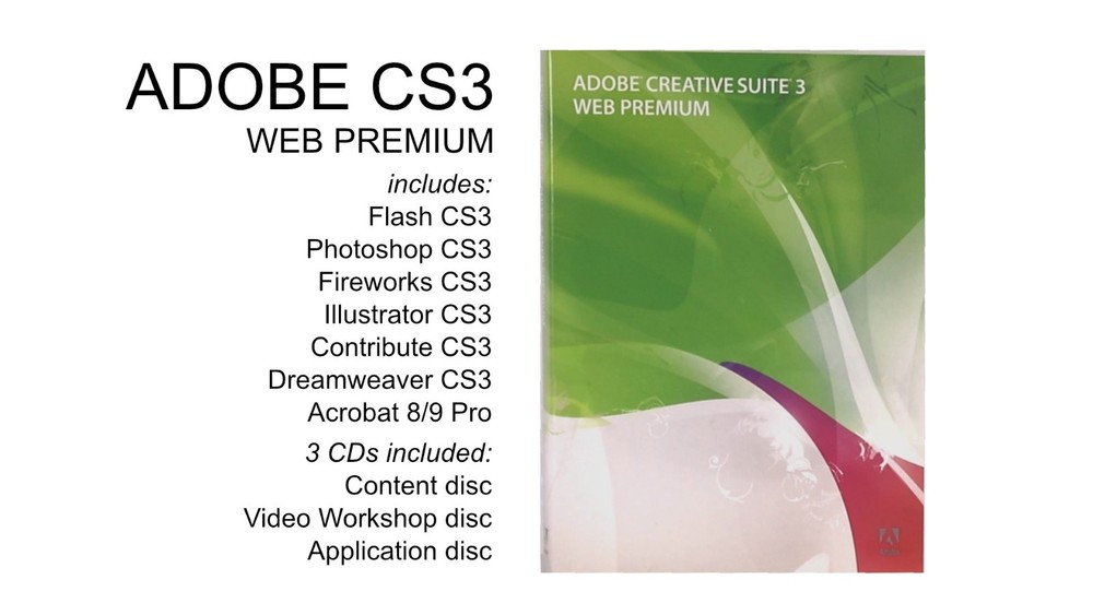 Adobe Creative Suite 3 Cs3 Web Premium Windows With Serial Numbers
