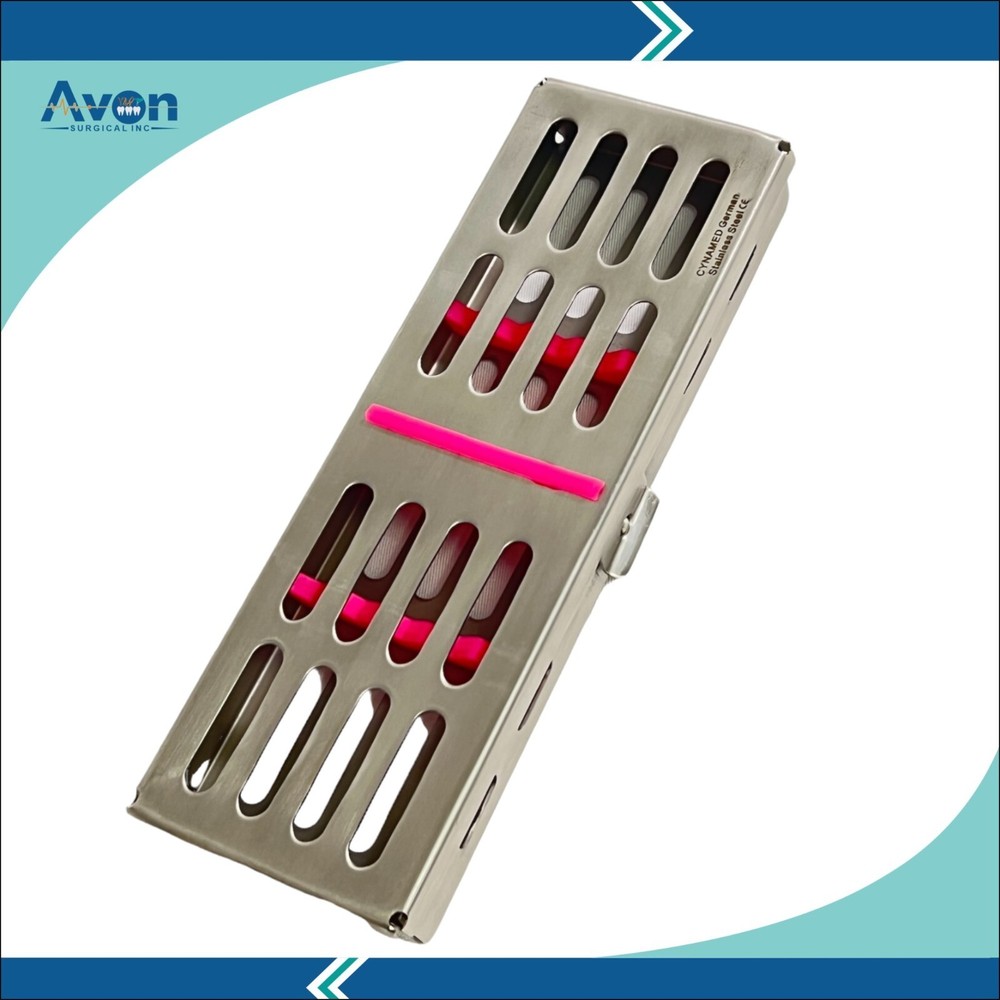 Autoclave Sterilization Box for 5 Instruments with Silicone Inserts - German CE
