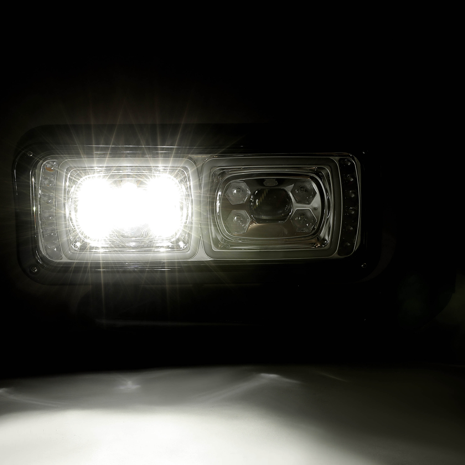 Full LED Headlights Assembly W/ Mounting Arm For Peterbilt 359 379 389 1981-2023