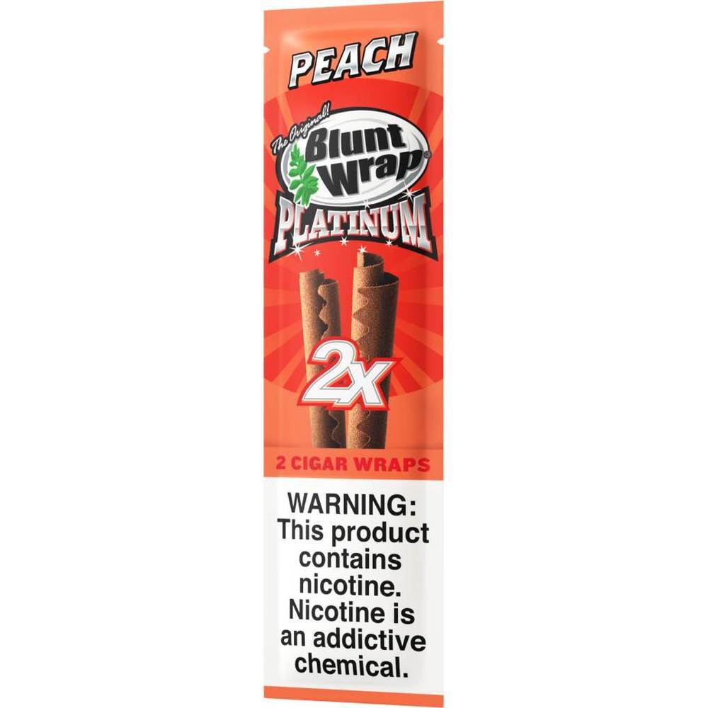 Double Platinum Wraps - Peach Wraps - 25 Pouches (2 Per Pack)