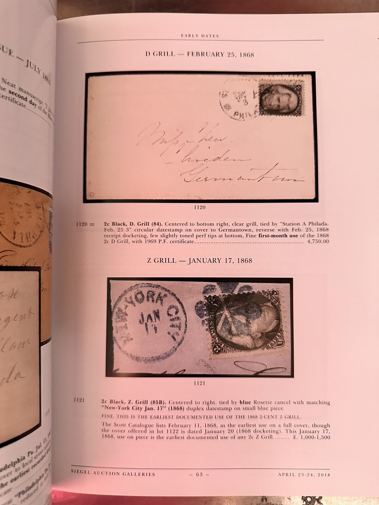 The Bernard Faust Collection of the US 1863-68 Black Jack +2 more BJ auctions