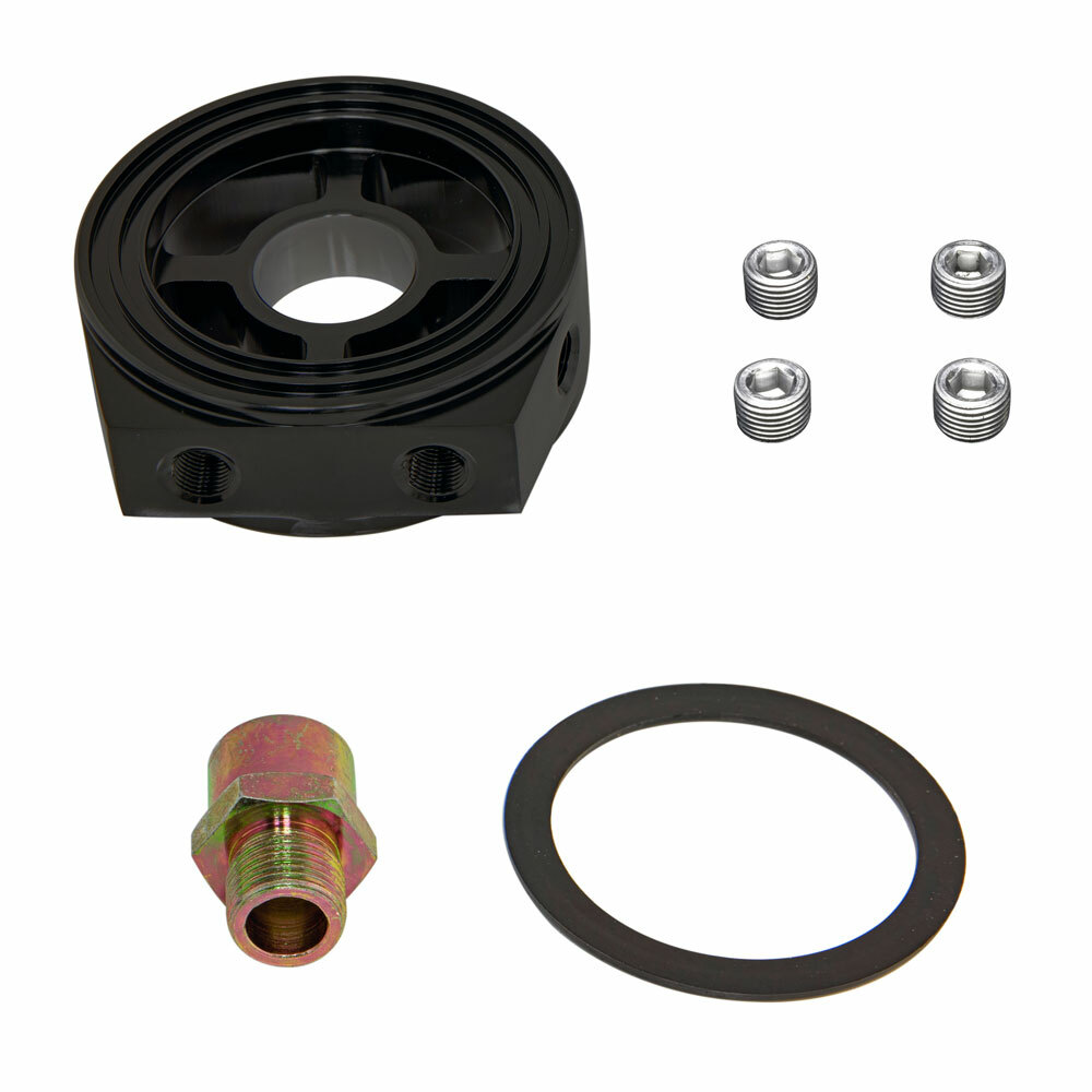 GlowShift Oil Filter Sandwich Sensor Adapter - 3/4 UNF-16 Thread
