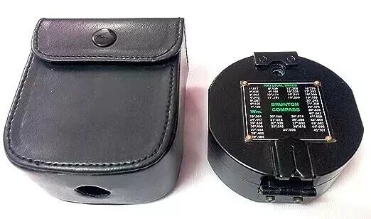 Geological Brunton Compass With Leather Case