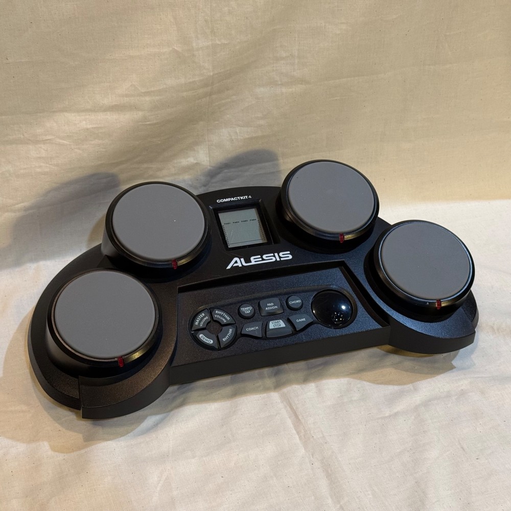 Alesis CompactKit 4 Tabletop Electric Electronic Drum Kit Pads Tested Working