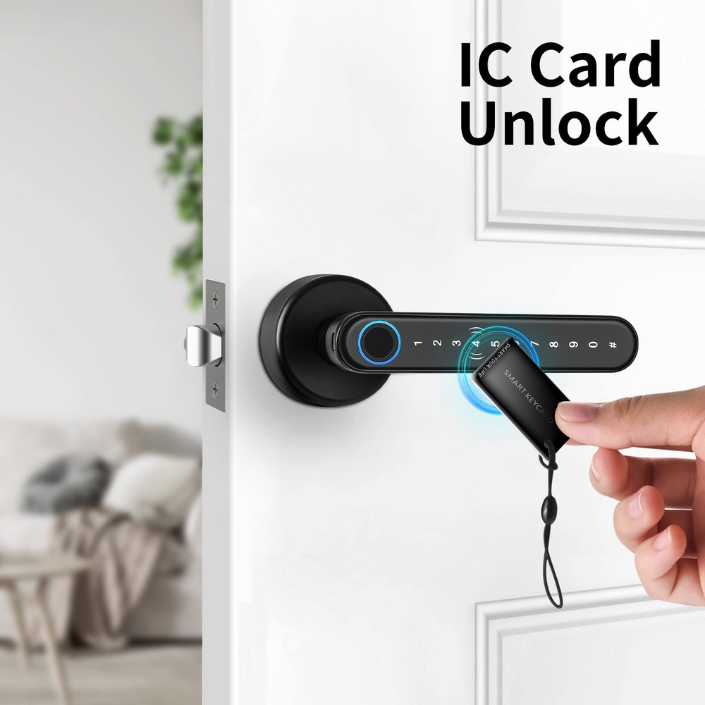 CATCHFACE Smart Fingerprint Lock - WiFi Enabled, Biometric Door Lock with Fre...