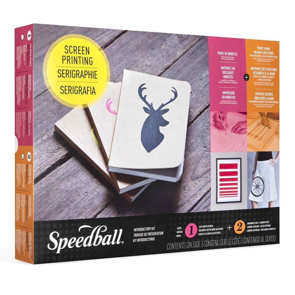 Introductory Screen Printing Kit ~ by Speedball ~ 15 piece set w Frame ~ New