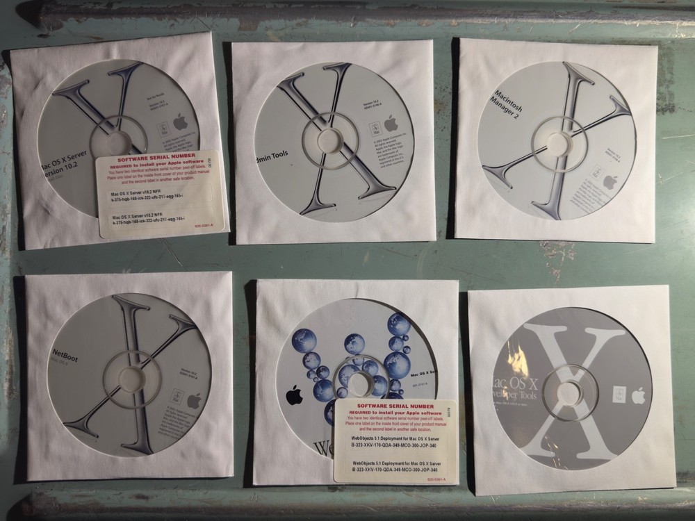 Apple Mac OS X Server 10.2 Jaguar NFR Complete, Mac OS 9 Netboot, WebObjects 5.1