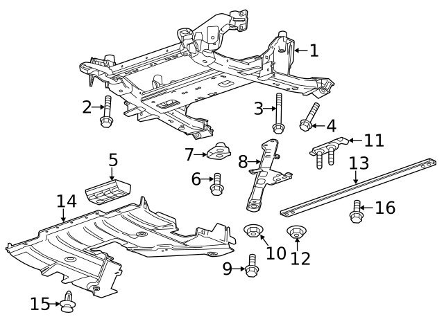 Genuine GM Engine Compartment Lower Noise Shield 23334083